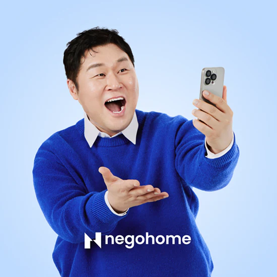 Promotional image for a lifestyle services super app featuring a person shown from the upper body with both hands visible